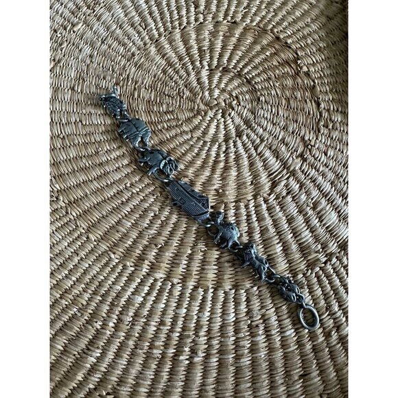 Pewter Noah’s Ark Sterling Silver bracelet - Picture 1 of 7